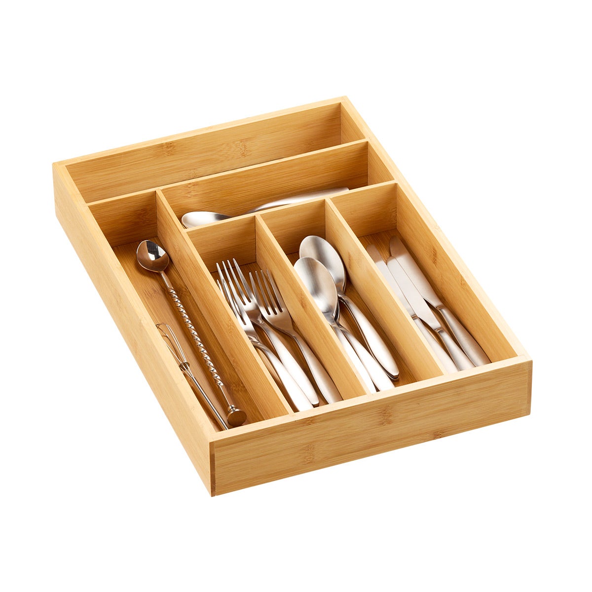 Deep Bamboo Silverware Tray