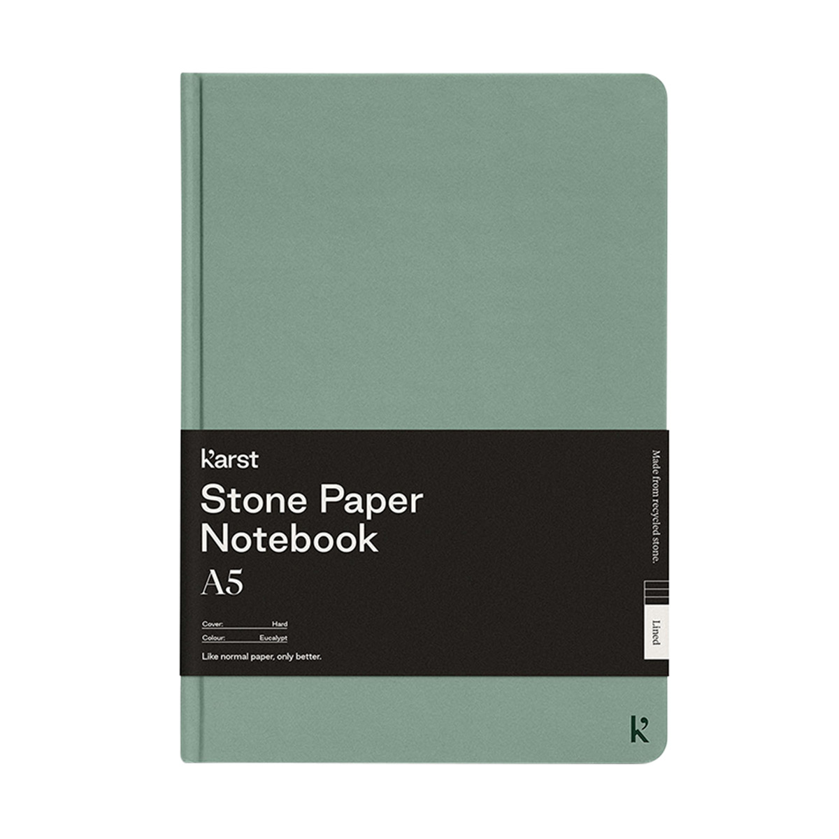 Karst Stone Paper Lined Hardcover Notebook Eucalyptus Green