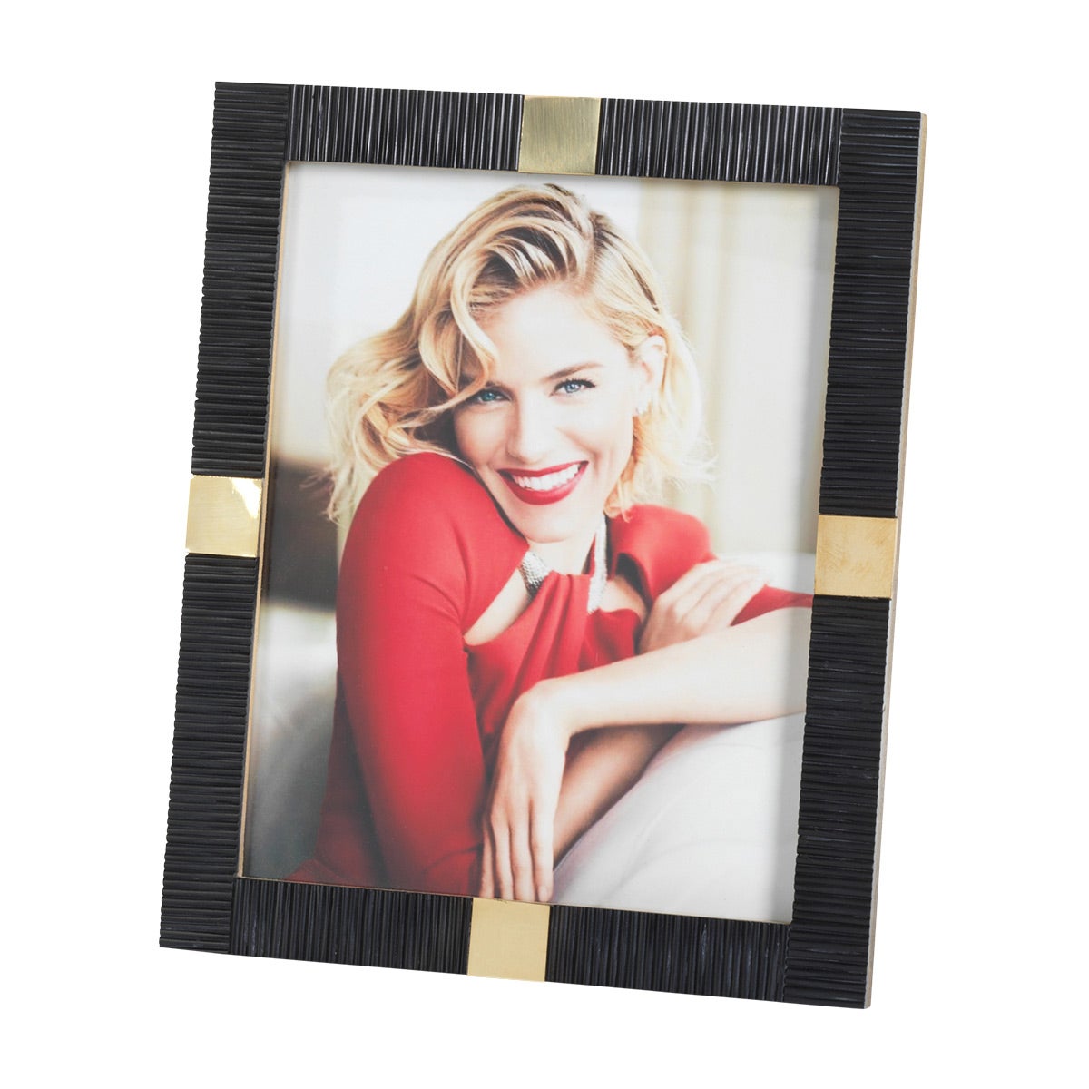 Zodax Maha Black Bone with Brass Trim Photo Frames The Container Store