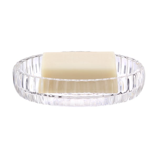 Ribbed Glass Soap Dish The Container Store