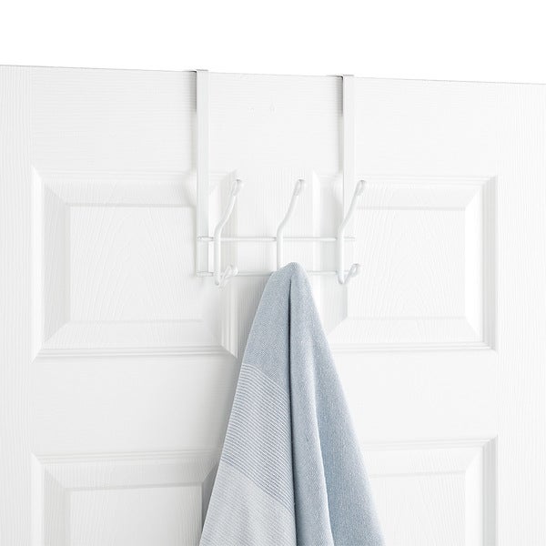 Honsky Over Door Hook,Folding Storage Door Hook, 7 Double Hooks Door Hanger, Over Door Towel Hook,Over Shower Door Hook,Door Hanger For Hanging Coat, Backpack,Clothes,White, Over Door Hooks - Canada