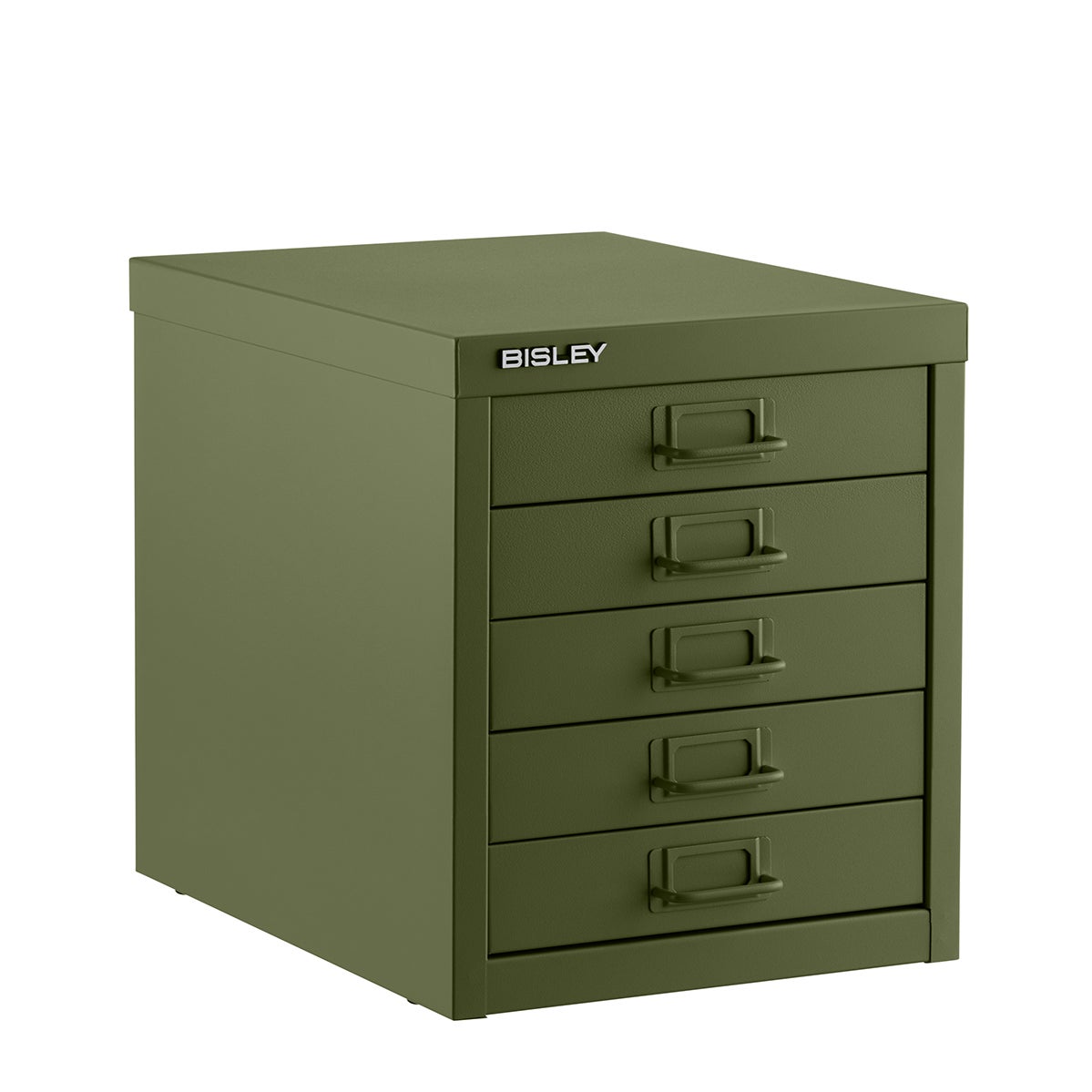 Bisley 5-Drawer Cabinet Olive Green