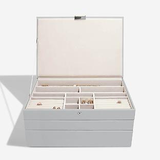 Stackers Pebble Grey Supersize Jewelry Box Set of 3