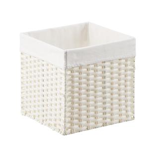 The Container Store Small White Montauk Cube with Liner