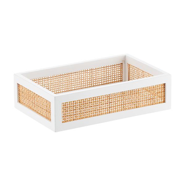 The Container Store Artisan Rattan Cane Small Accessory Tray | The ...