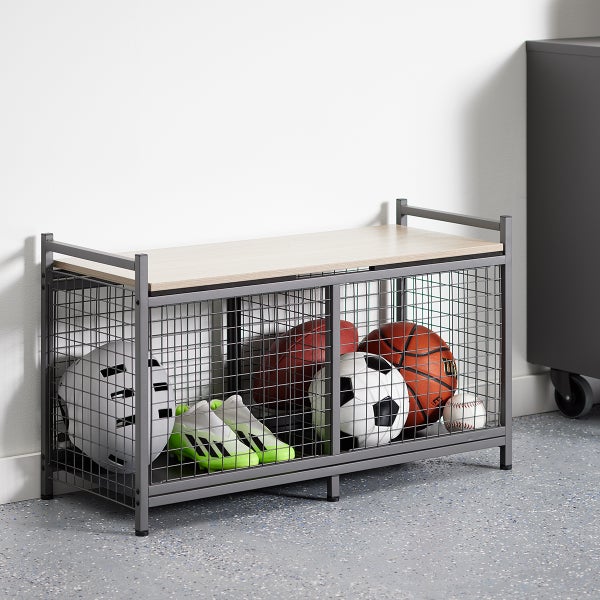 Black HeavyDuty Storage Bench The Container Store