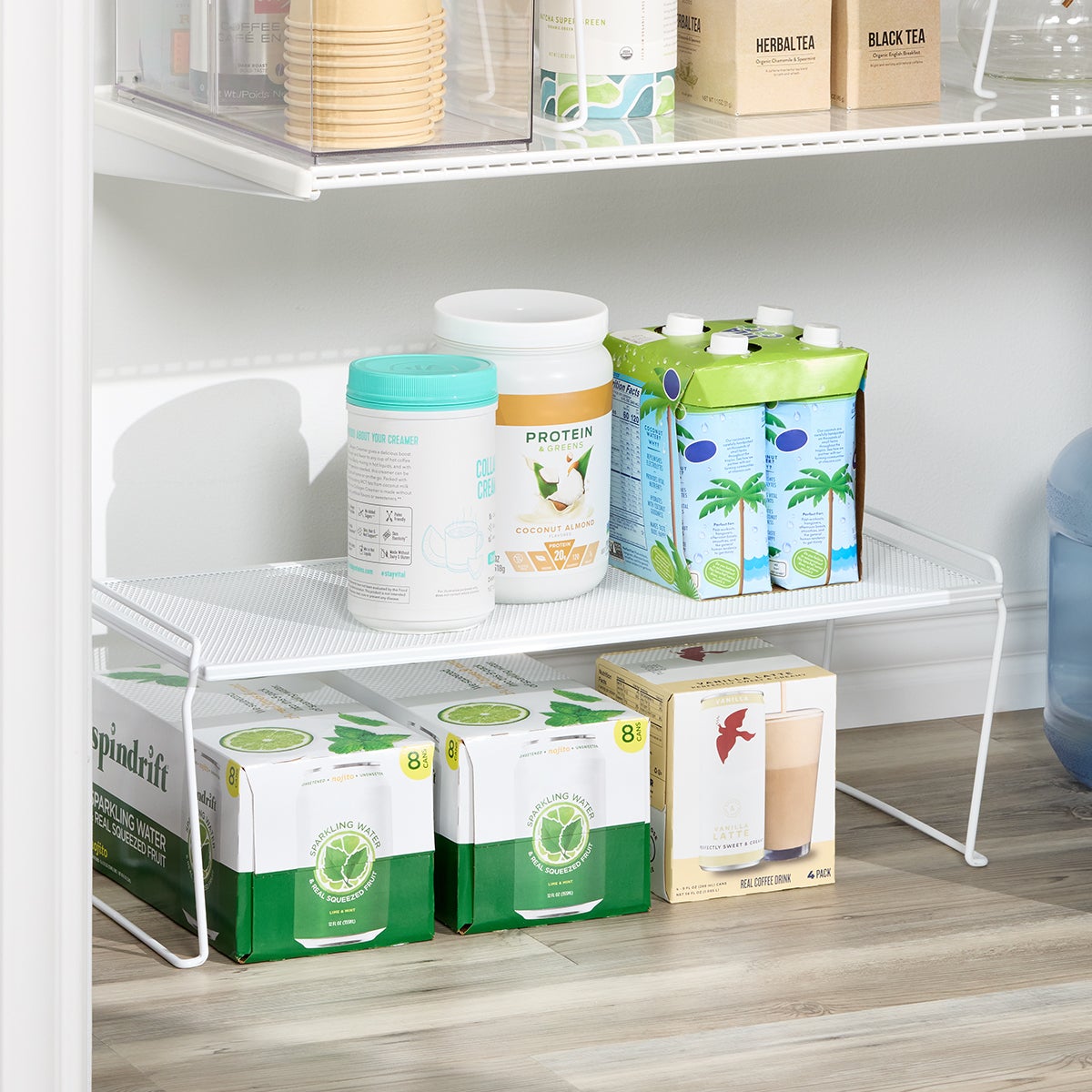 Medium White Mesh Stackable Shelves