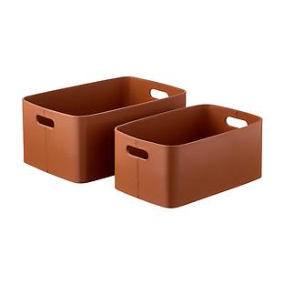 The Container Store Samson Faux Leather Bin