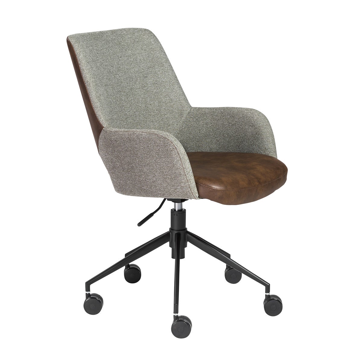 Desi Office Chair Gray with Brown Seat