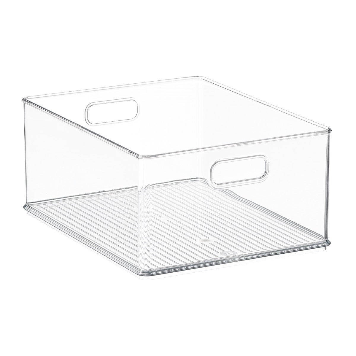 iDesign Small Linus Stackable Storage Bin Clear