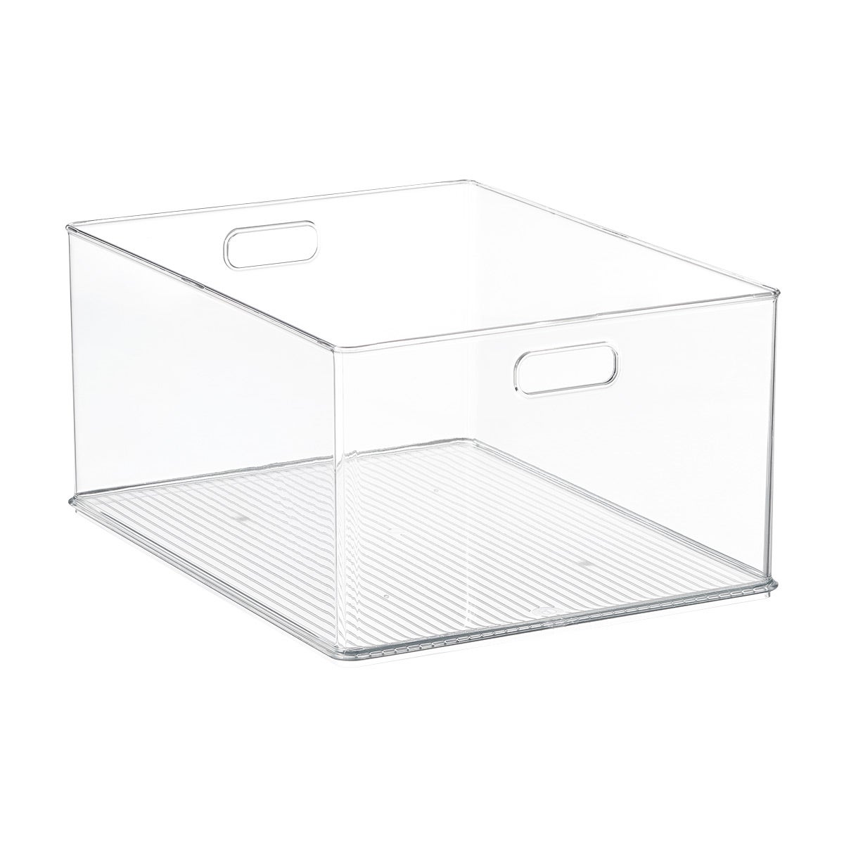 iDesign Large Linus Stackable Storage Bin Clear