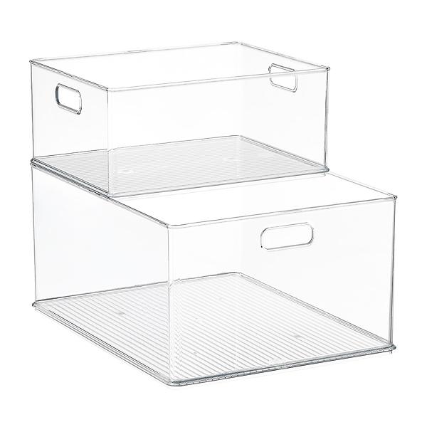 iDesign Linus RPET Stackable Storage Bins | The Container Store