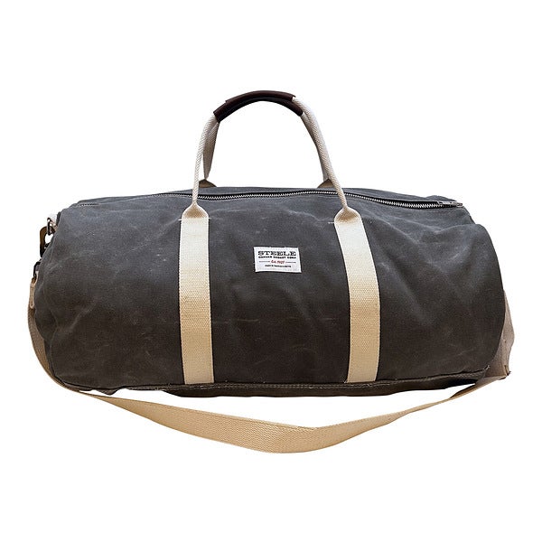 【ADANOLA】Canvas Duffle Bag Duffle Bag - Black | Parallel