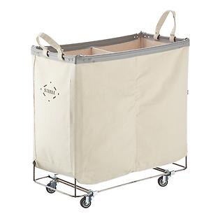 Steele Canvas Double Sorter Laundry Cart
