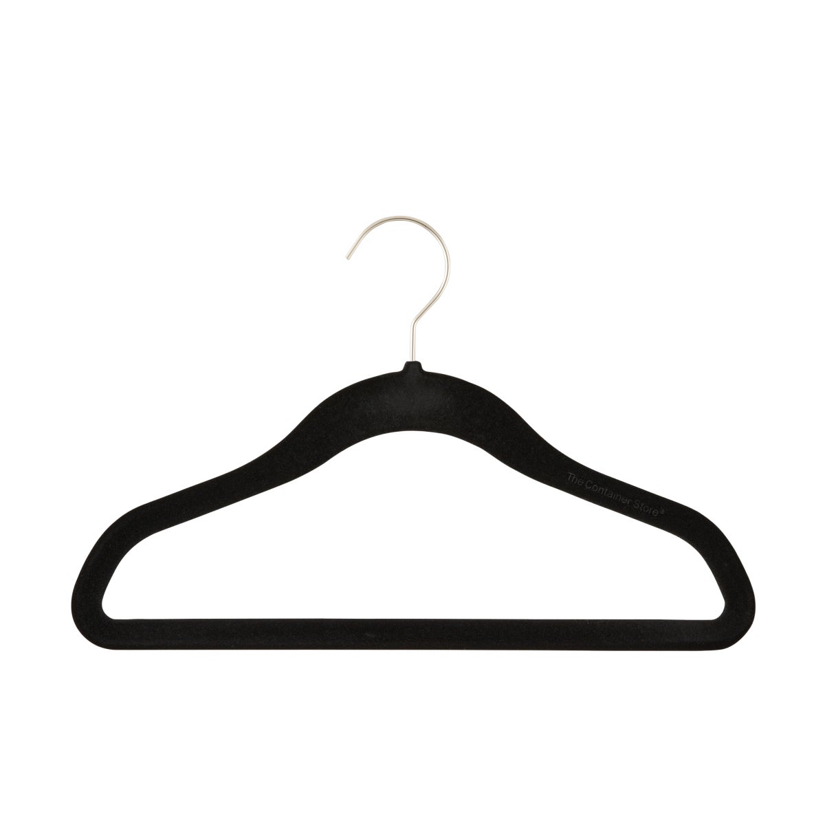 Kid's Non-Slip Velvet Hanger Black Pkg/10