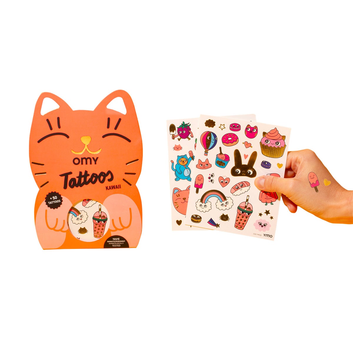 OMY Removeable Tattoo Kitty Pkg/50