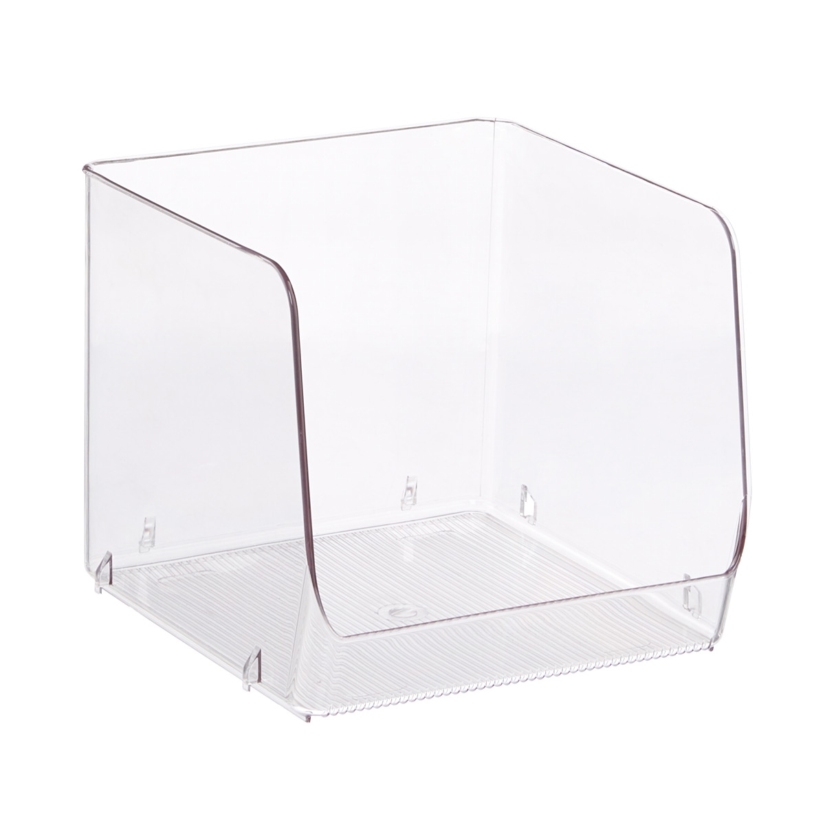 iDesign Linus RPET Open Stackable Bins | The Container Store