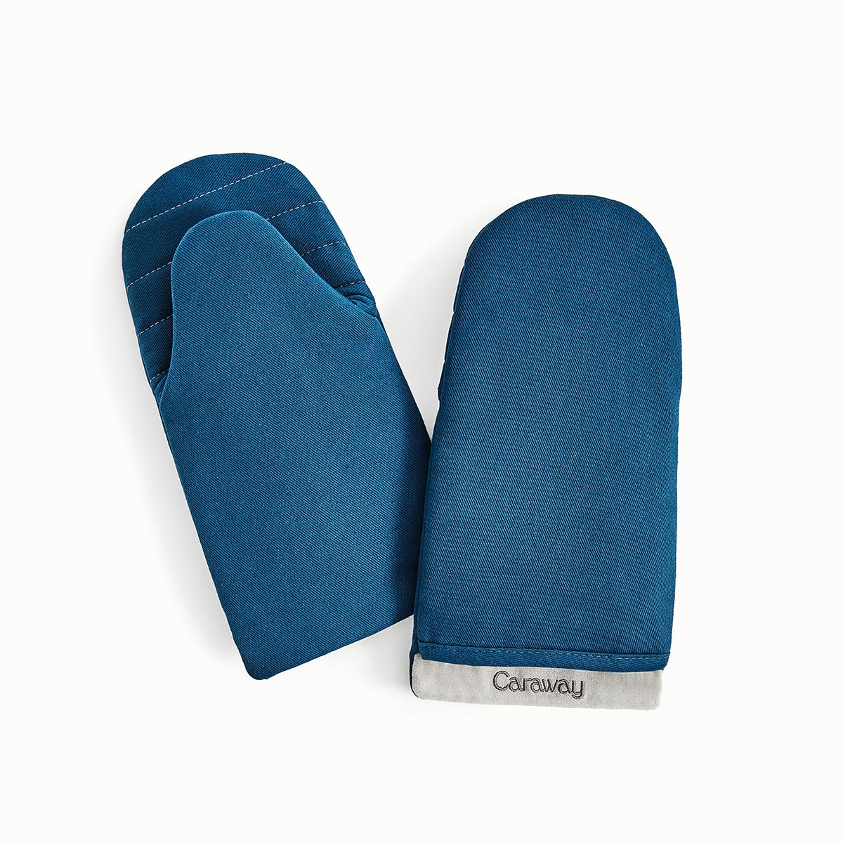 Caraway Home Linen Oven Mitts Navy Set of 2