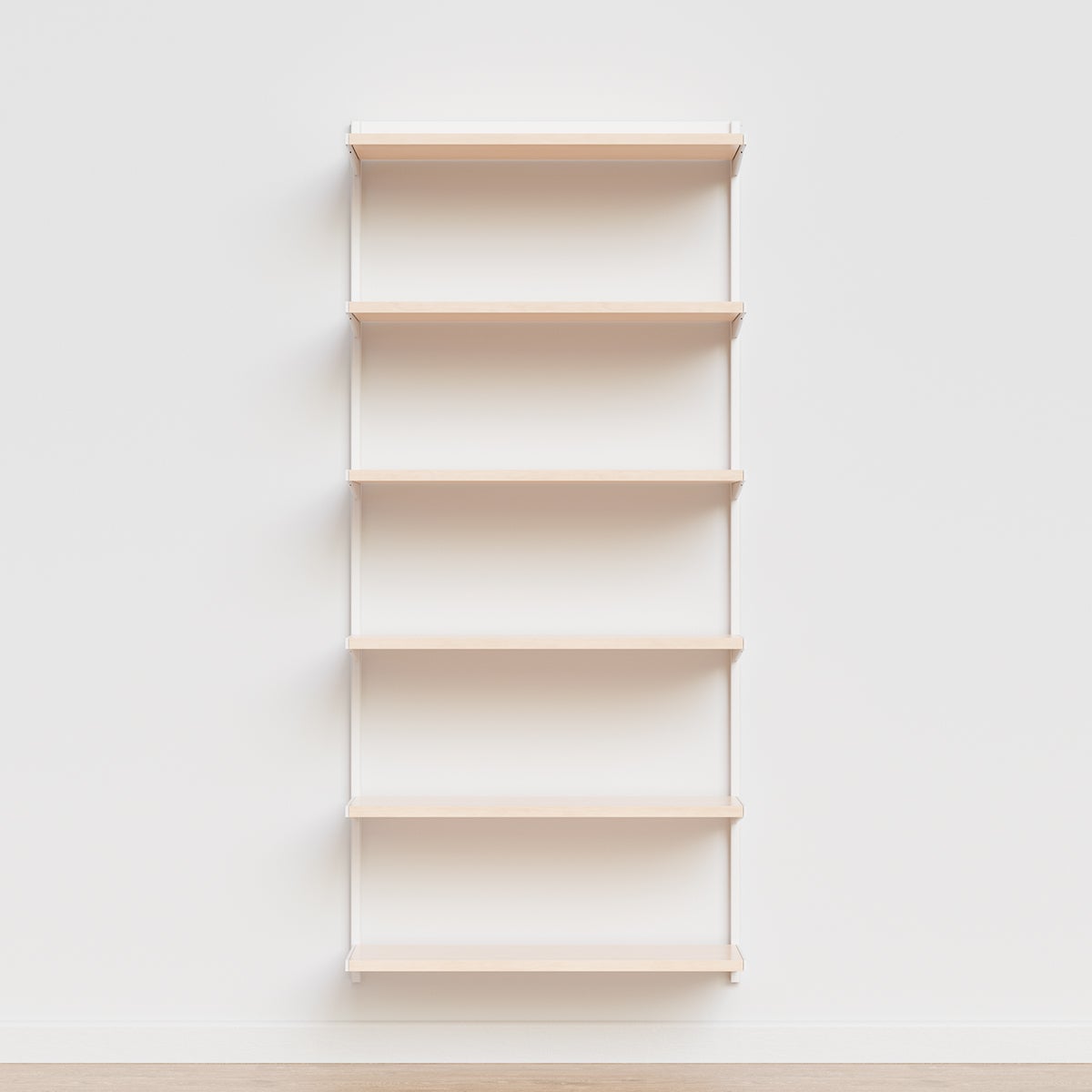 Décor+ by Elfa 3'x12" Basic Shelving Mt White & Nat Birch