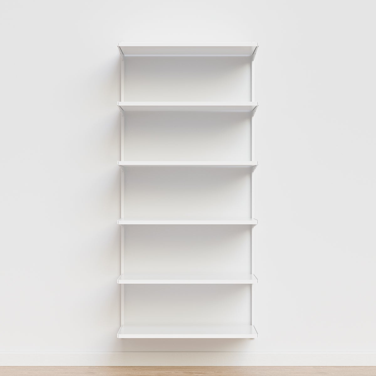 Décor+ by Elfa 3'x20" Basic Shelving Matte White & White