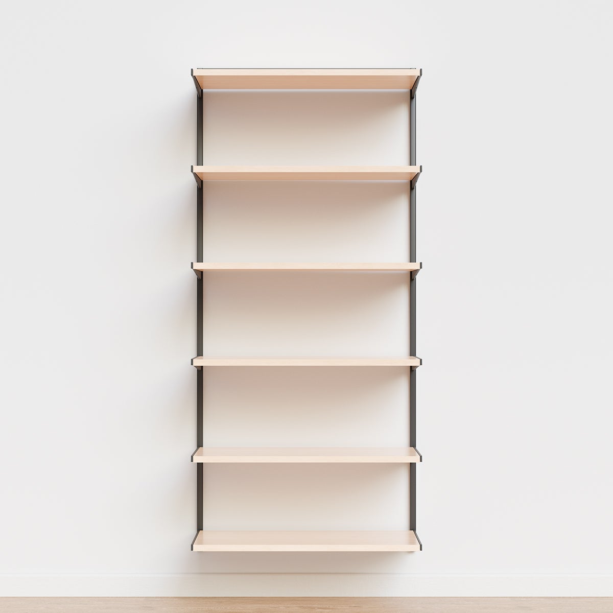 Décor+ by Elfa 3'x20" Basic Shelving Mt Grey & Nat Birch