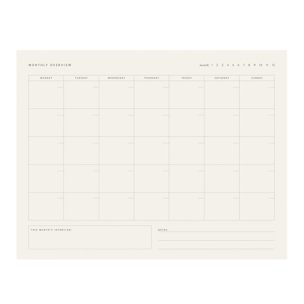 Monthly Overview Pad