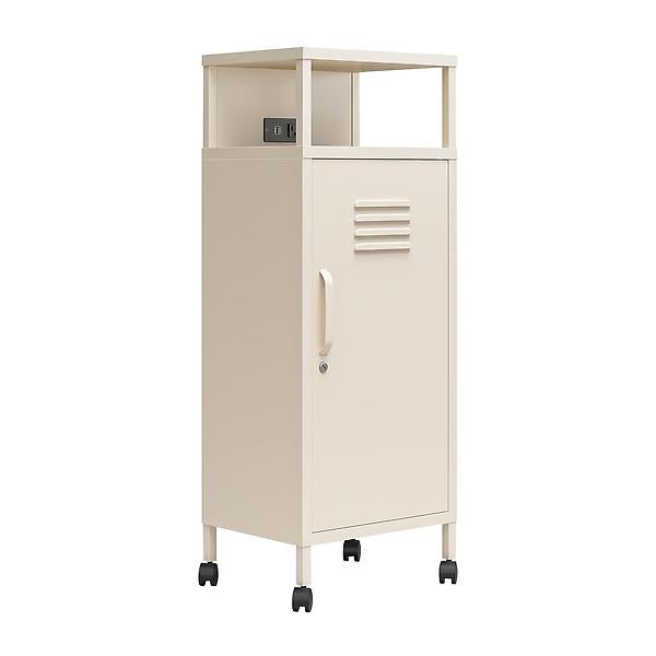 Novogratz Cache Metal Locker-Style Nightstand Storage Cart
