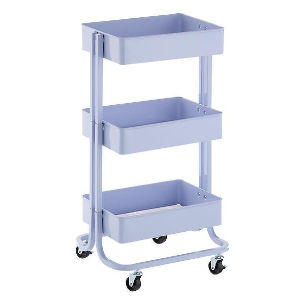 The Container Store 3-Tier Rolling Cart LILAC