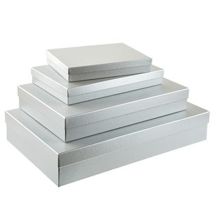 Premium Glossy Silver Gift Boxes