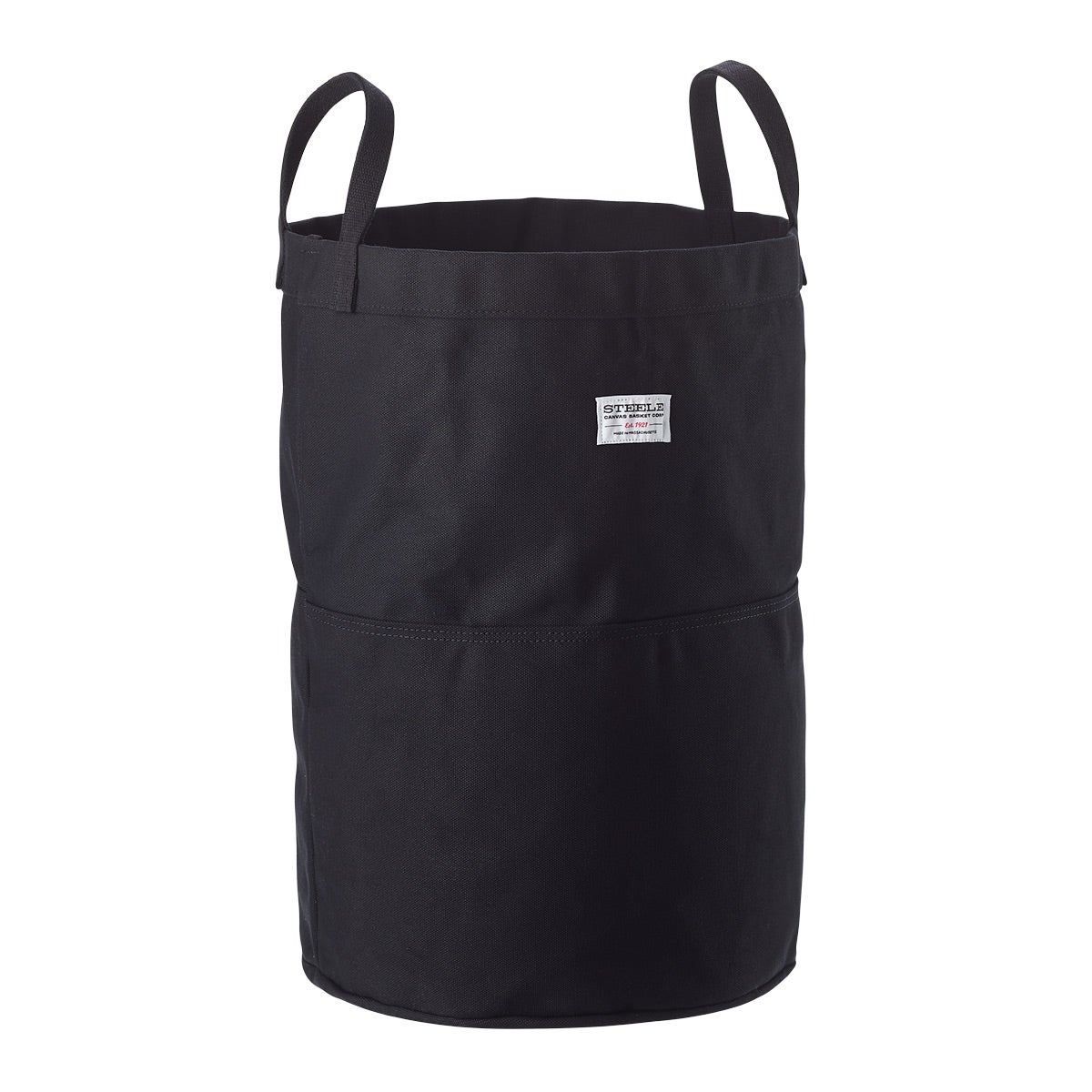 Steele Canvas Tall Canvas Hamper Black