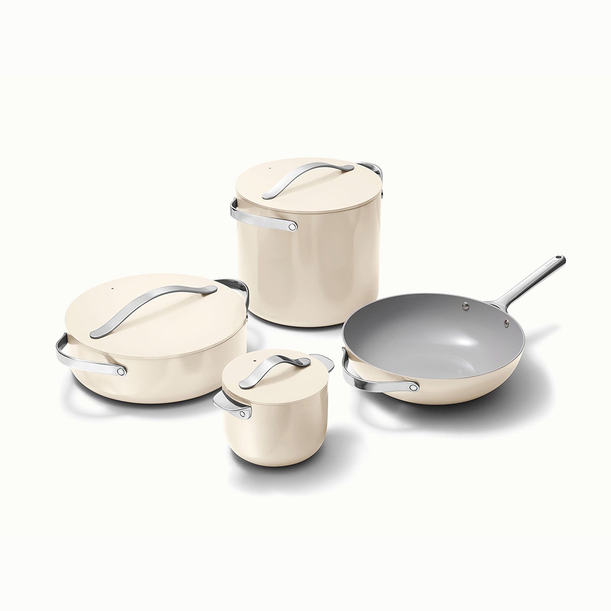 Caraway Home Cookware Set Plus Cream Cream Set of 8