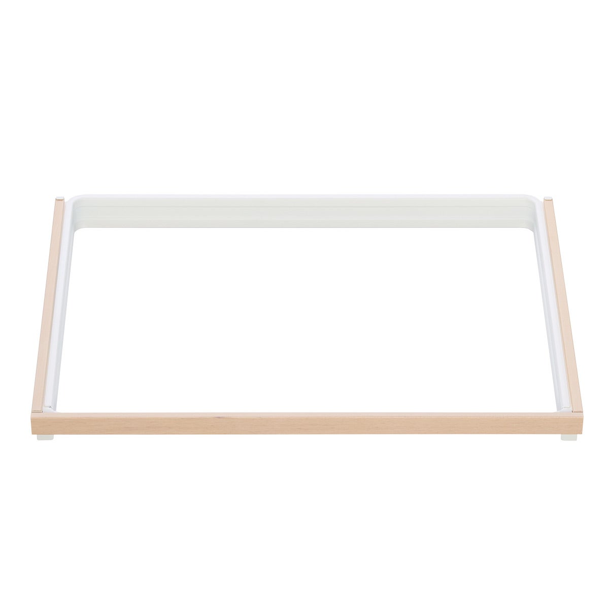 Décor+ by Elfa Gliding Drawer Frame & Trim Wh White & Nat Birch