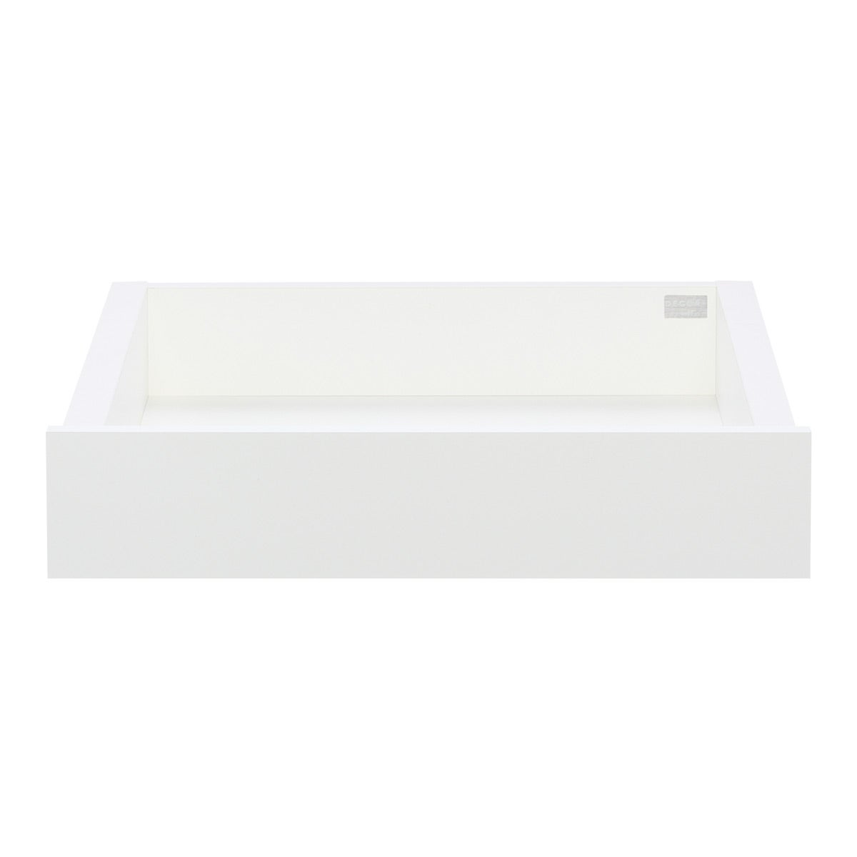 Décor+ by Elfa Shallow Solid Drawer Box White & Matte White