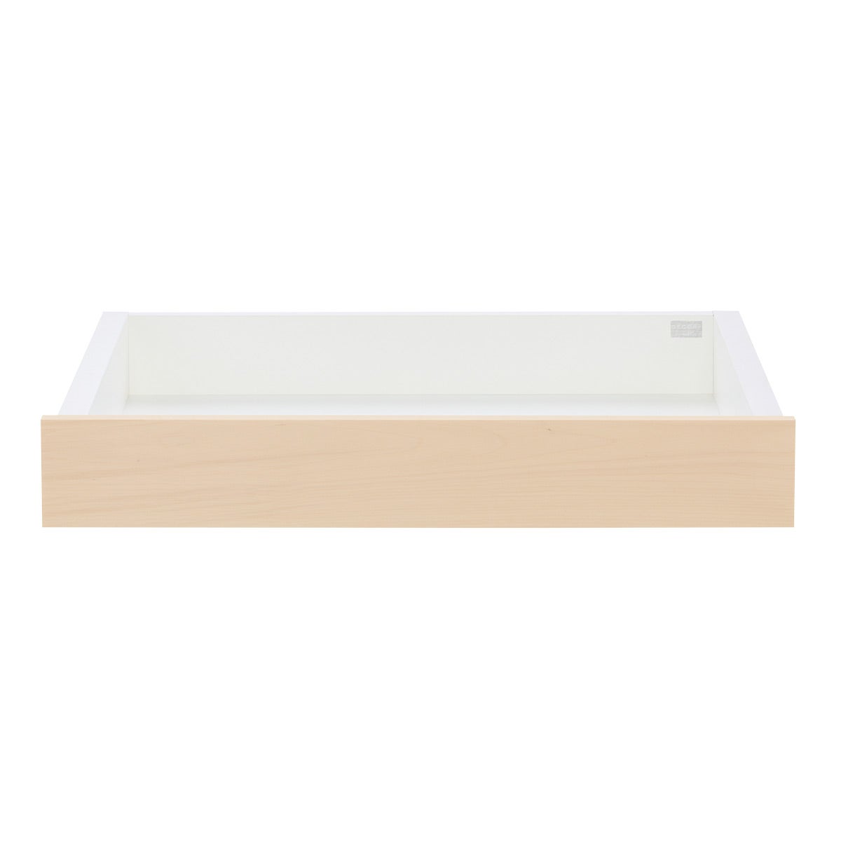 Décor+ by Elfa Shallow Solid Drawer Box Mat White & Nat Bir