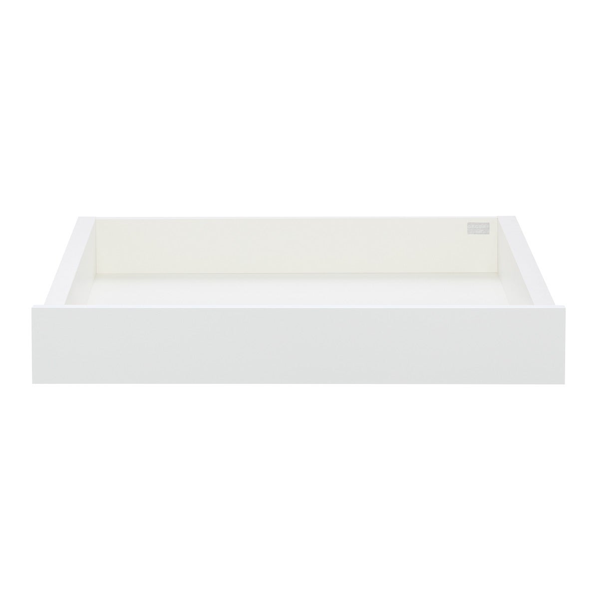 Décor+ by Elfa Shallow Solid Drawer Box Matte White & White