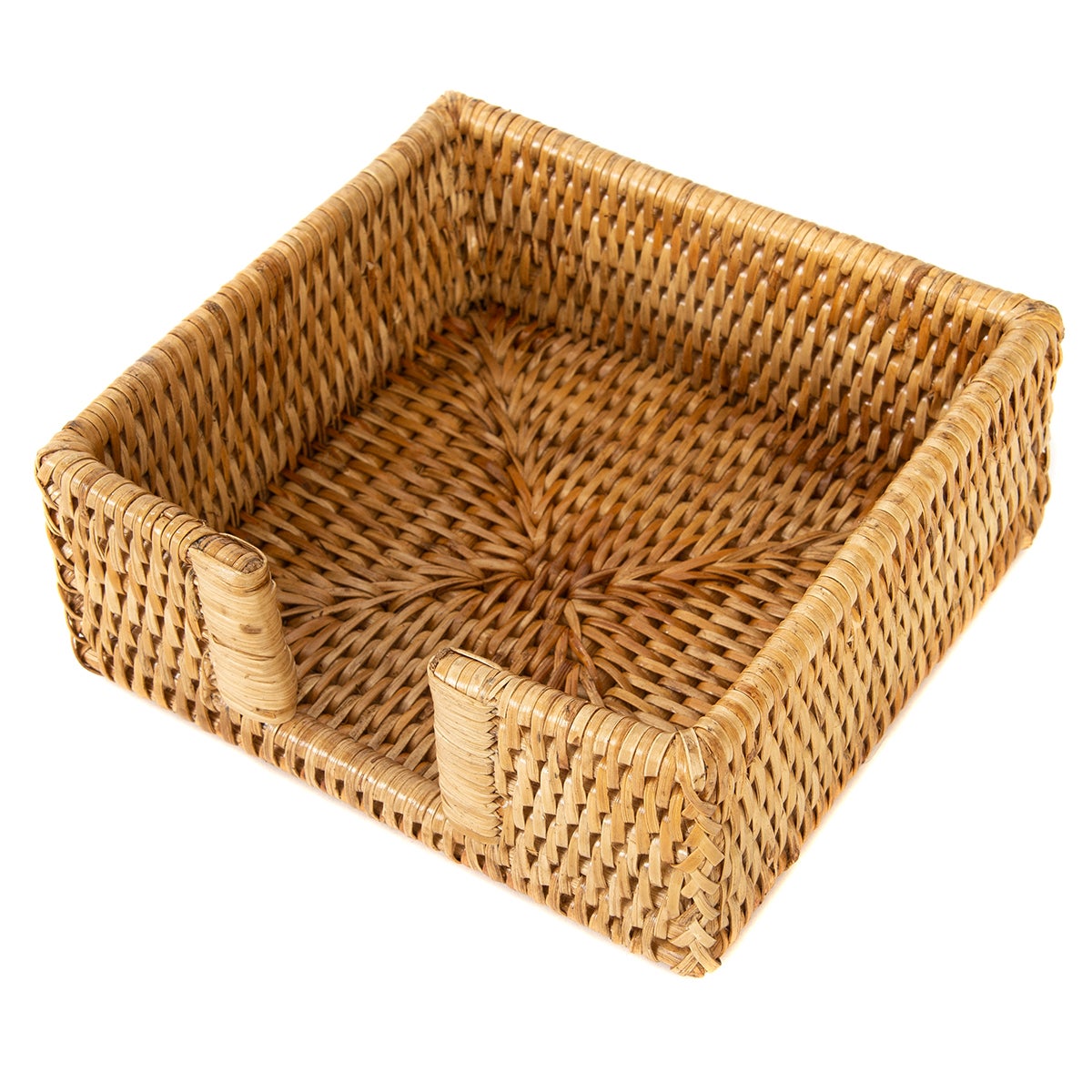Artifacts Trading Company Rattan Cocktail Napkin Holder Honey Brown