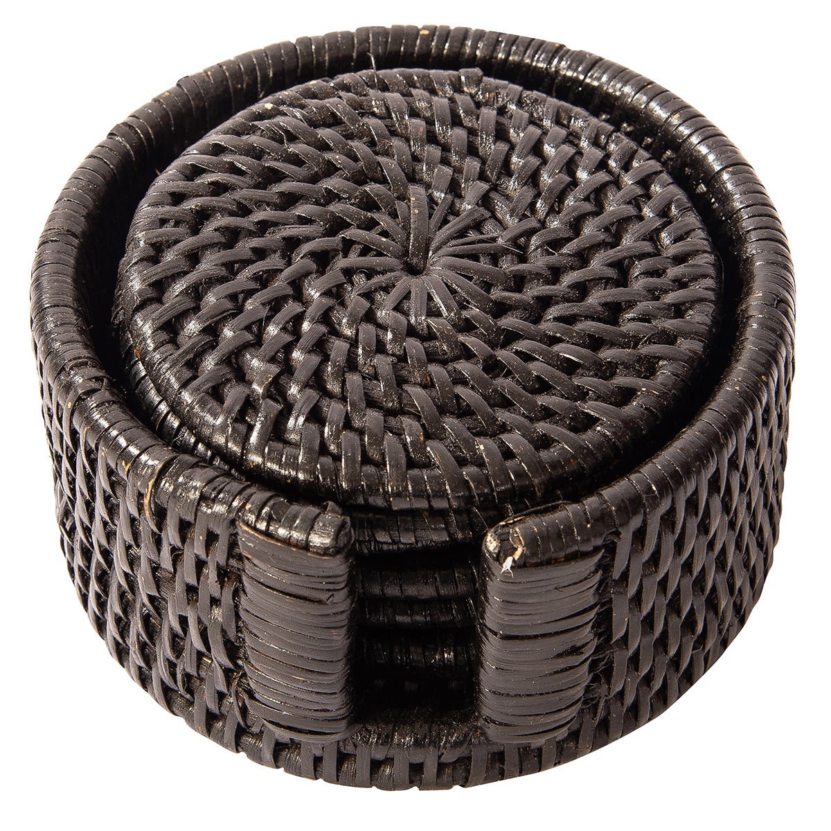 Artifacts Trading Co. Rattan Round Coasters with Box | The Container Store