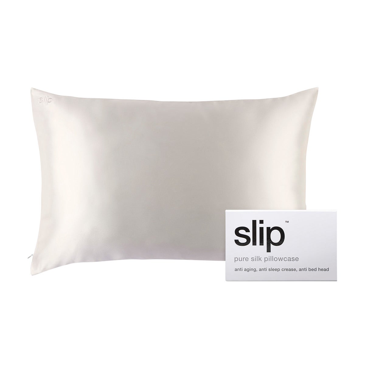 Slip Queen-Size Pure Silk Pillowcase White