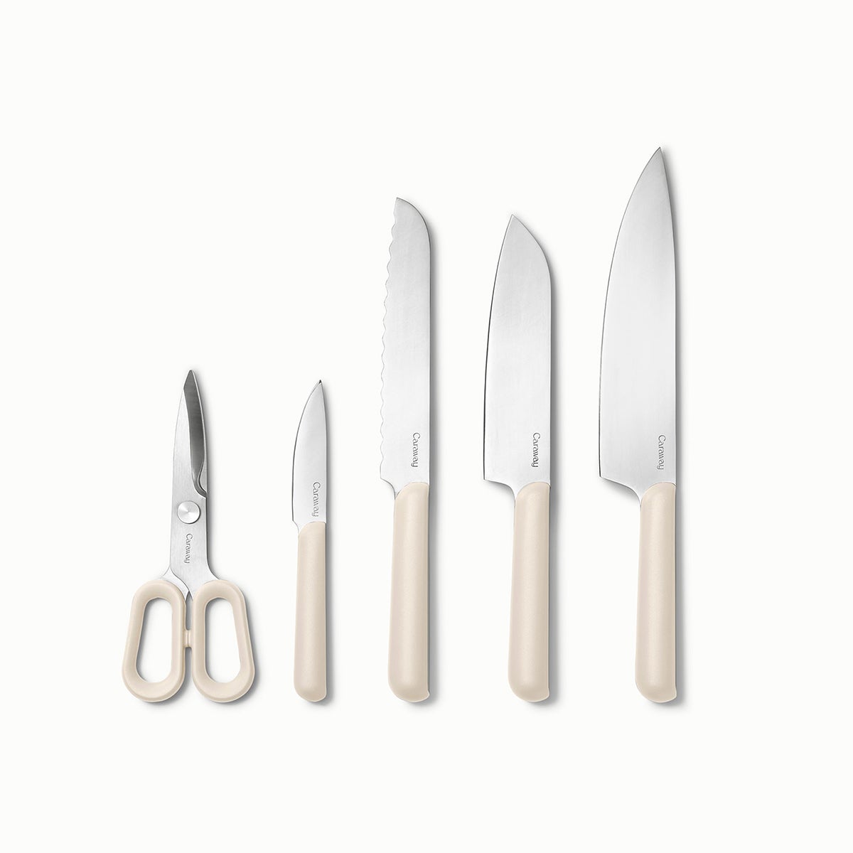 Caraway Home 5 Piece Knife Set Cream Set of 5
