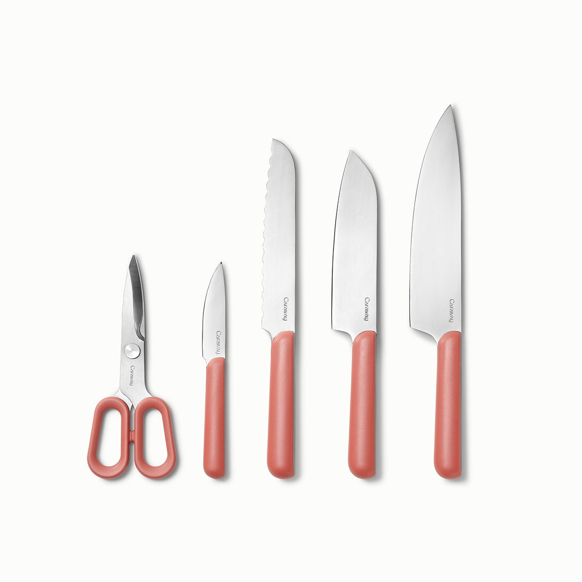 Caraway Home 5 Piece Knife Set Perracotta Set of 5