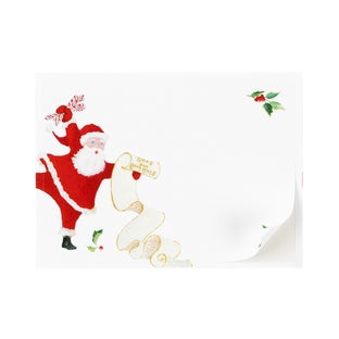 Caspari Dancing Santas Adhesive Gift Tags Pkg/12