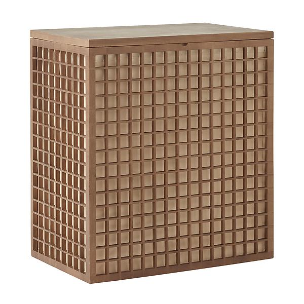 The Container Store Shoji 2-Section Bamboo Hamper