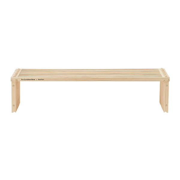 The Container Store Shoji Slatted Wood Shoe Shelf
