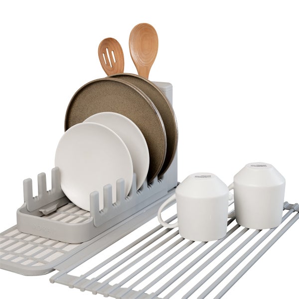 Dorai Over the Sink Dish Pad and Rack Bundle The Container Store