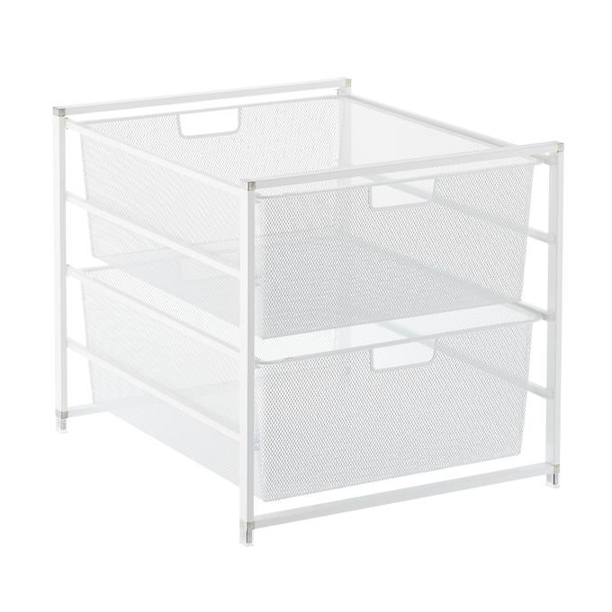 Elfa Graphite Mesh 2-Drawer Unit