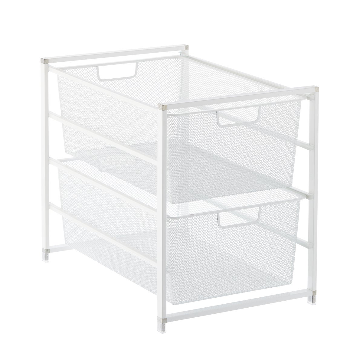 Elfa Narrow Mesh 2-Drawer Unit White