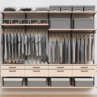 Decor Plus by Elfa 8' Closet with Horizontal Solid Drawers