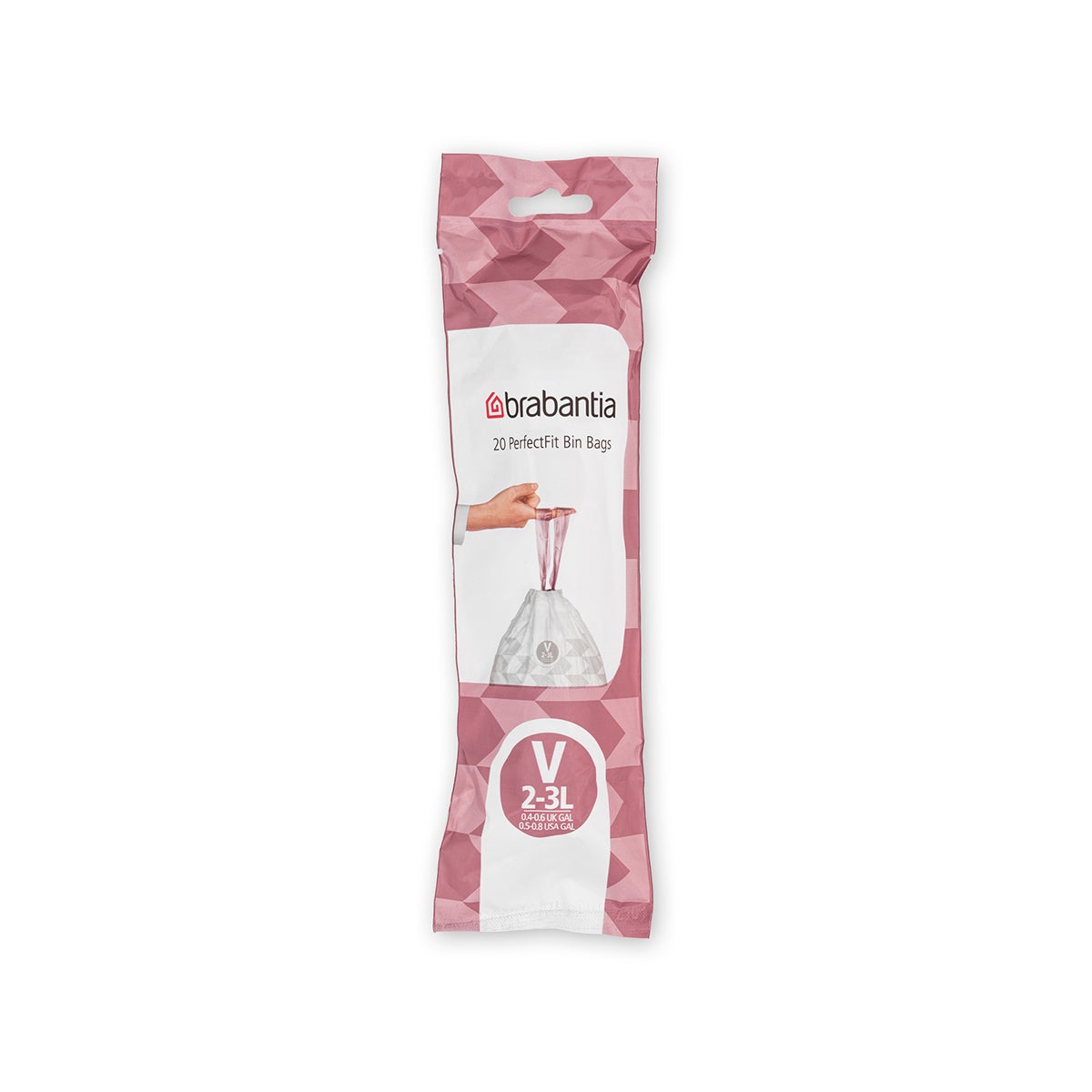 Brabantia PerfectFit Trash Bags, Code V White
