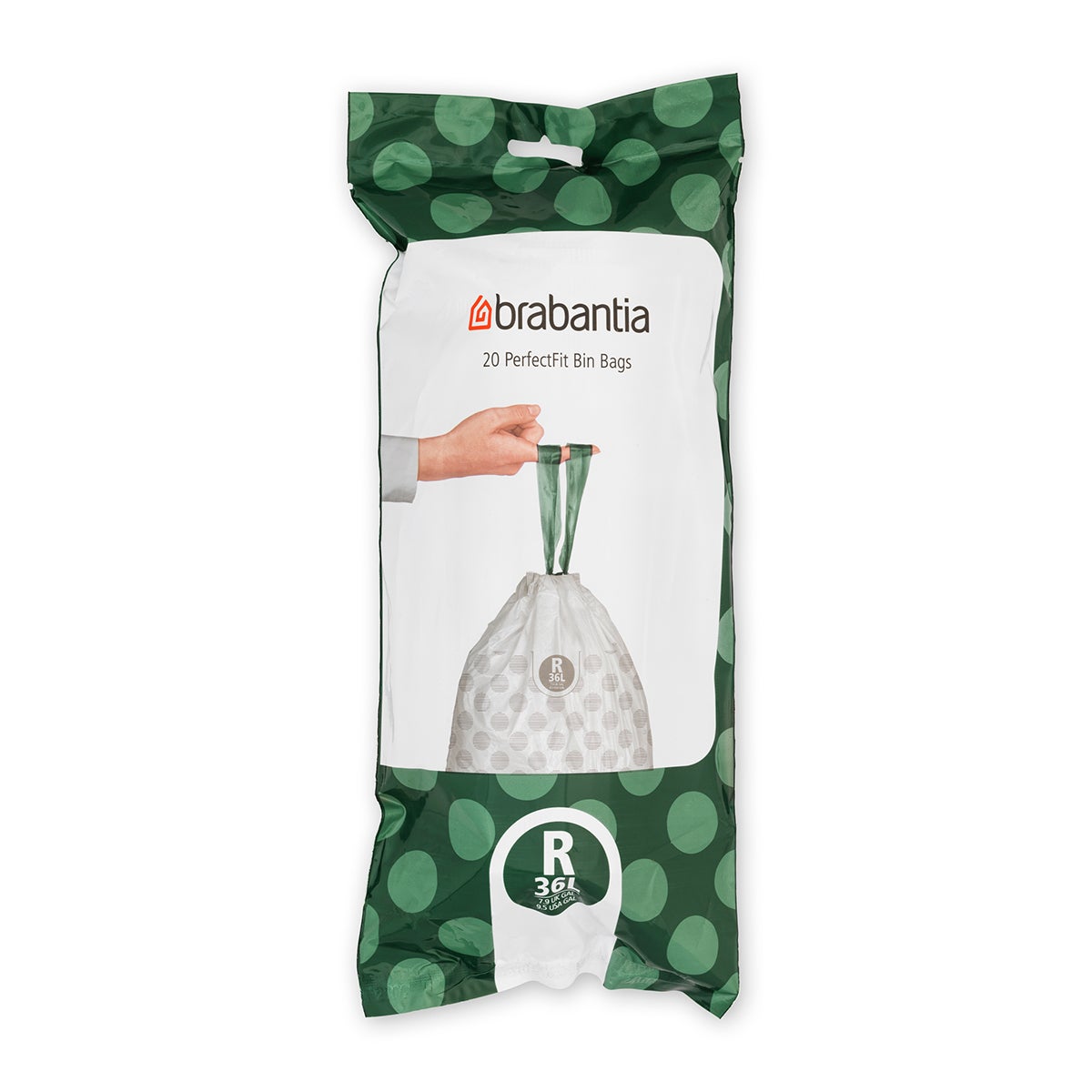 Brabantia PerfectFit Trash Bags, Code R White