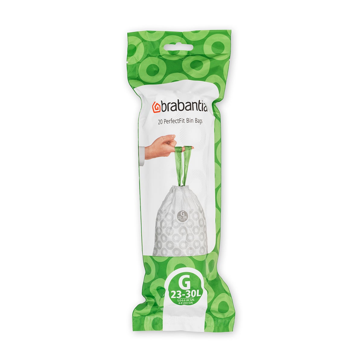Brabantia PerfectFit Trash Bags, Code White